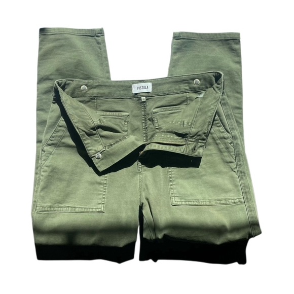 Pistola Olive Green Cropped Jean - Picture 2 of 9